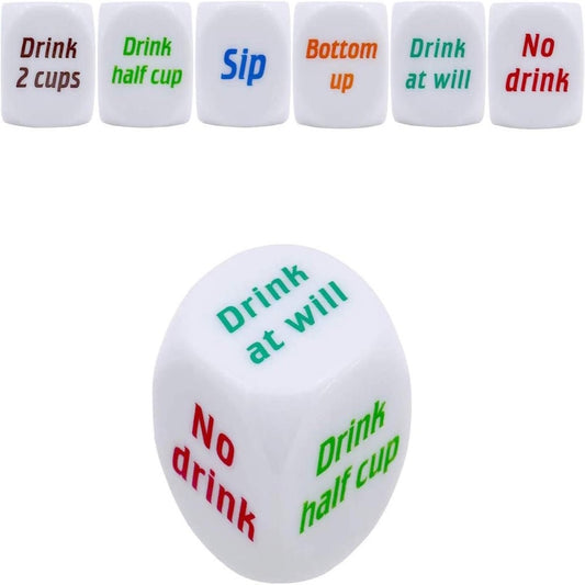 1Pcs Funny Drinking Dice Game Rolling Decider Party Drunk Frenzy Party Game Bar Pub Adult Favor Toys